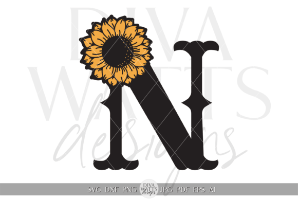 Download Contemporary Letter N Initial SVG - Premium Resources