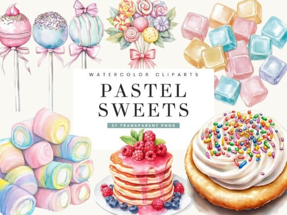 Download Pastel Sweets Clipart Bundle - Premium Resources