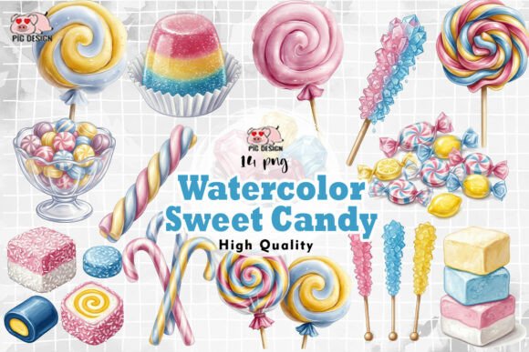 Download Watercolor Sweet Candy PNG - Premium Resources
